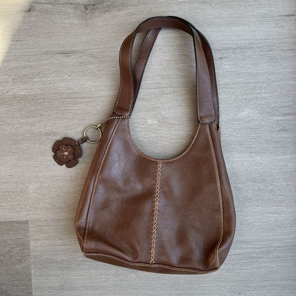 No Brand Handbags - VTG 2000s Y2K Brown Fairy Mini Small Shoulder Bag PVC Faux Leather